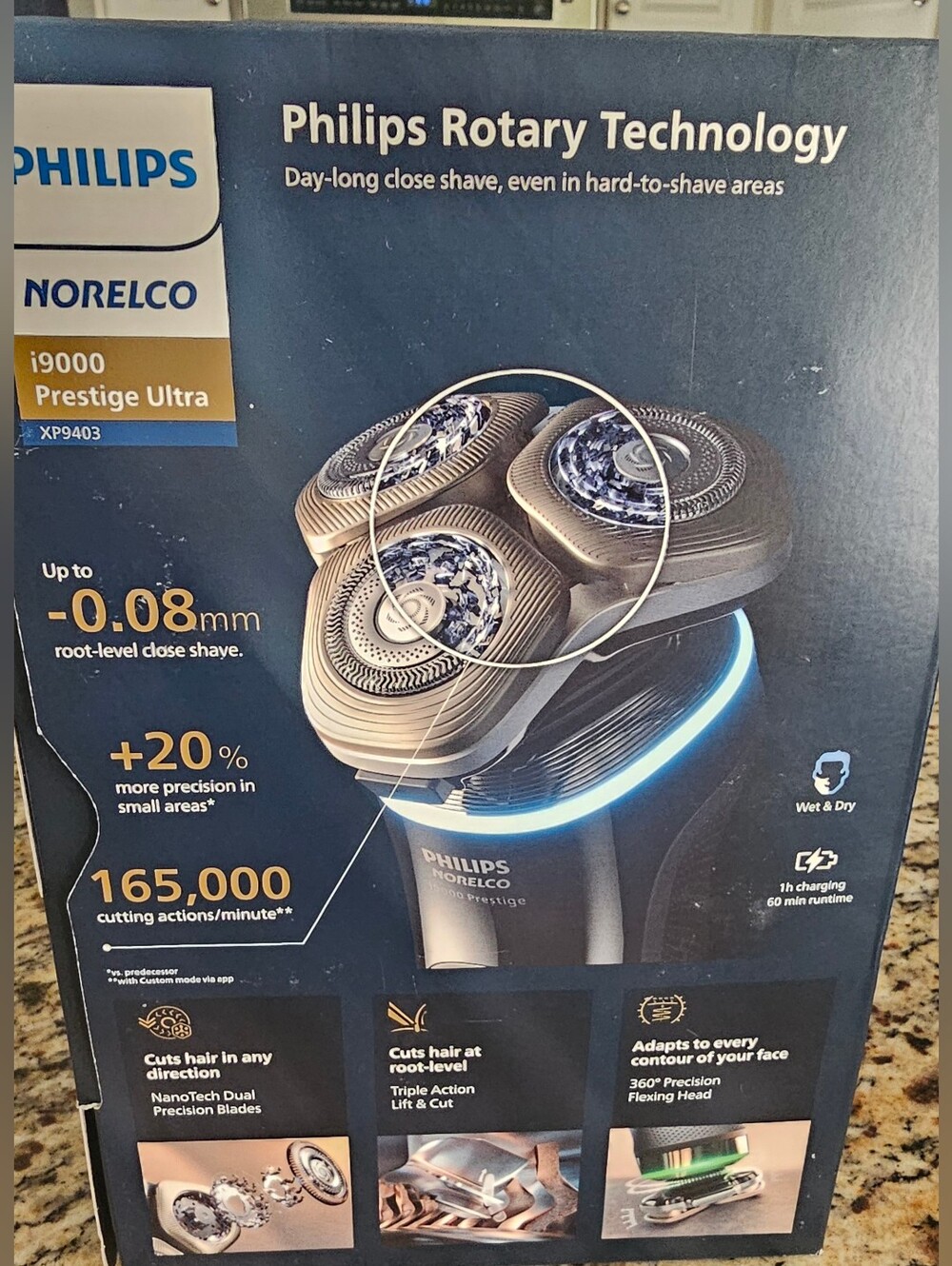 New Unopened i9000 Prestige Ultra Electric Shaver - Silver/gold - Picture 3 of 7